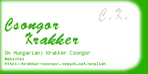 csongor krakker business card